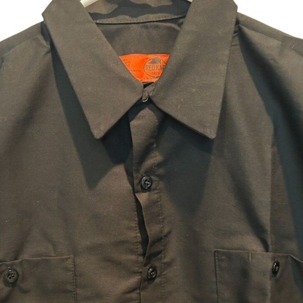 NEW Red Kap Work Shirt XL Men's Black Short Sleeve Button Down Utility Pocket